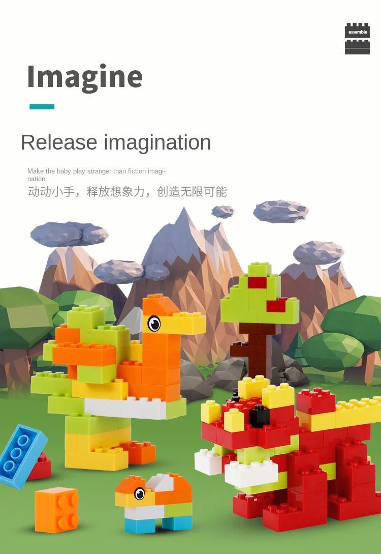 Juego de 1000 bloques de construcción creativos DIY, bloques de construcción clásicos urbanos ensamblados, regalo de cumpleaños, juguetes educativos para niños