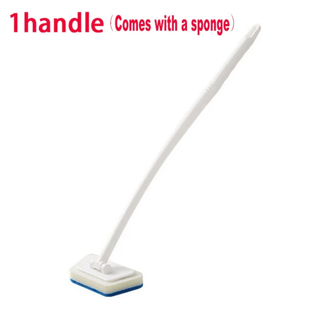 Cepillo de limpieza de esponja para baño, herramienta multifuncional, mango largo, extraíble, para el hogar, para bañera, azulejos de cerámica.