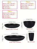 4/16/24pcs Reusable plastic tableware set, including plates, bowls and cups. Suitable for family picnics and school supplies