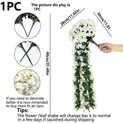 Artificial Flower Silk Violet Wall Hanging Wedding Scene Decor Home Potting Outdoor Garden Party Festival parts diy gift Hotsale