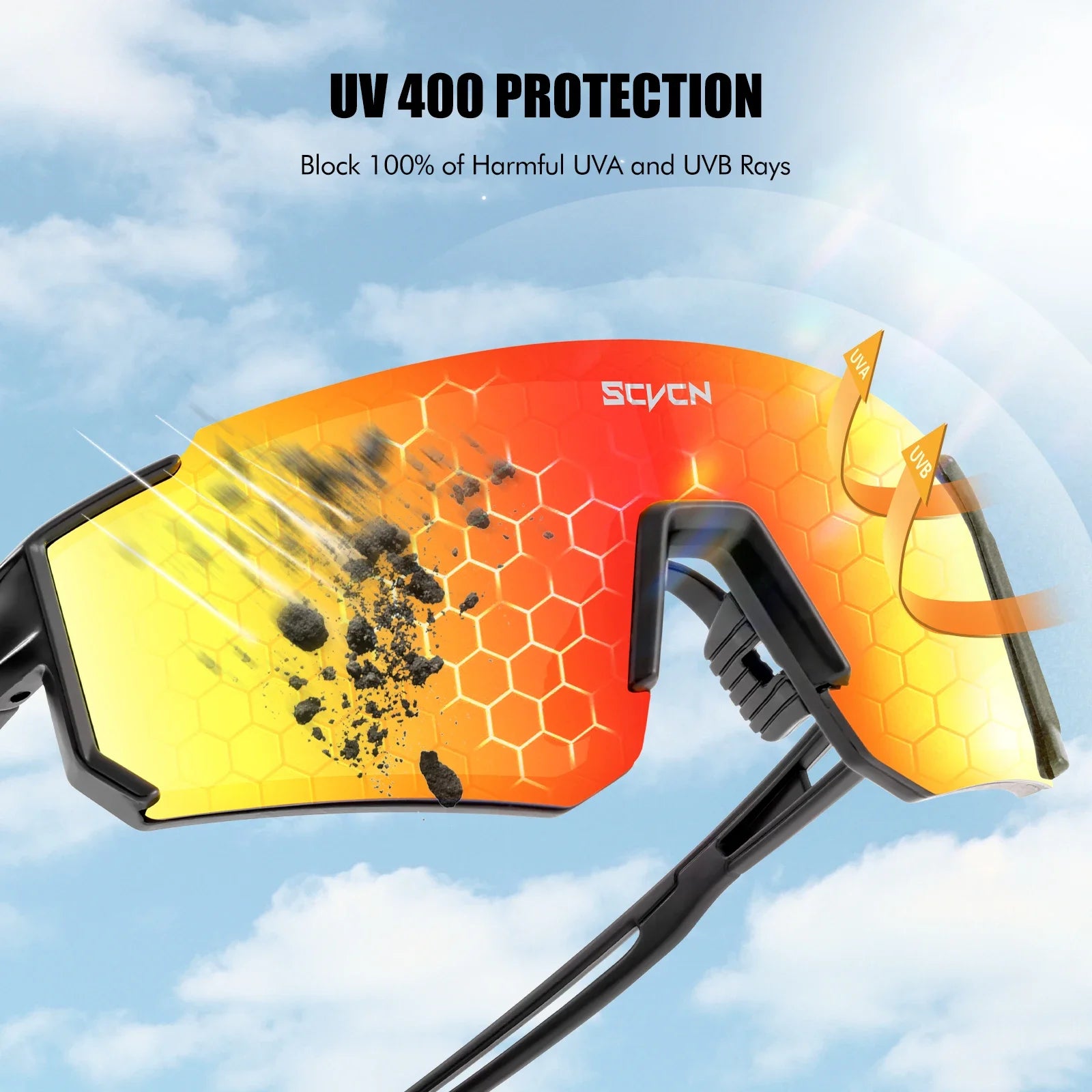 SCVCN Snow Sunglasses Hiking Eyewear Outdoor Cycling for Women Men MTB Bike Glasses Sports Mountain Cycling UV400 Skiing Goggles