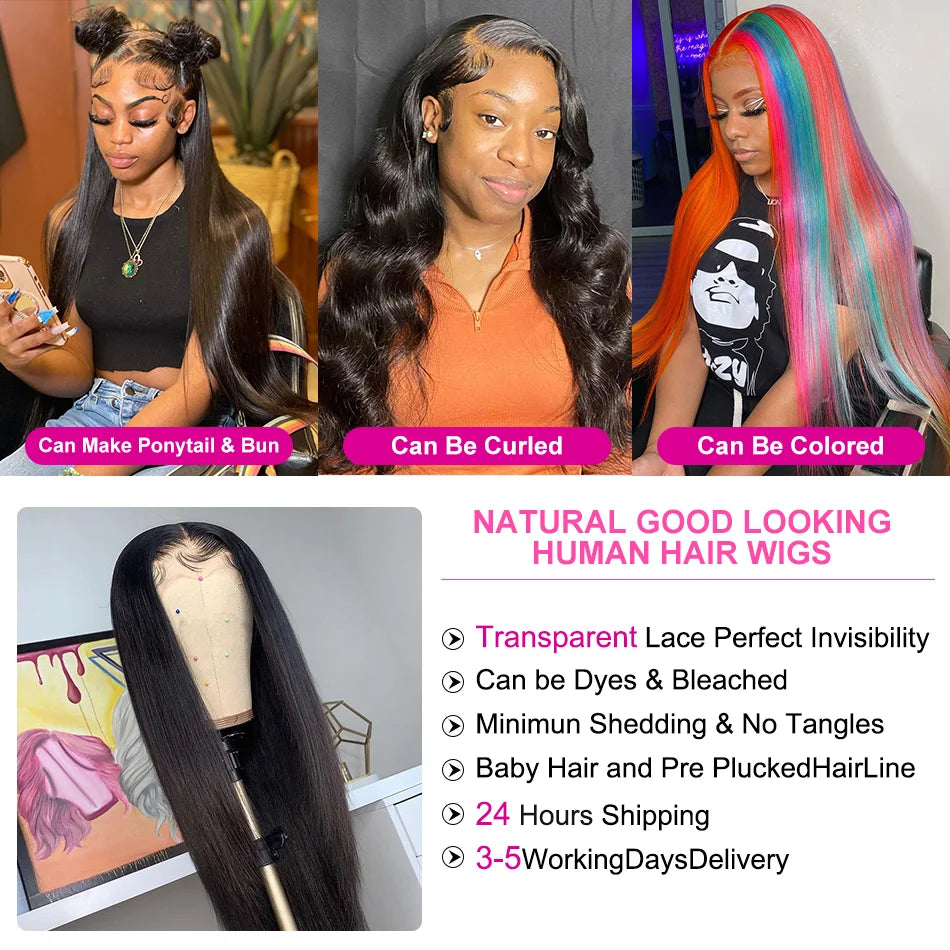 Peruca lace frontal cabelo humano liso hd - Densidade 250%