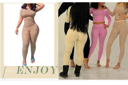 Lounge Wear Ribbed Casual 2 Piece Summer Shorts Set For Women  Sleeve Top+Elastic Leggings Outfits