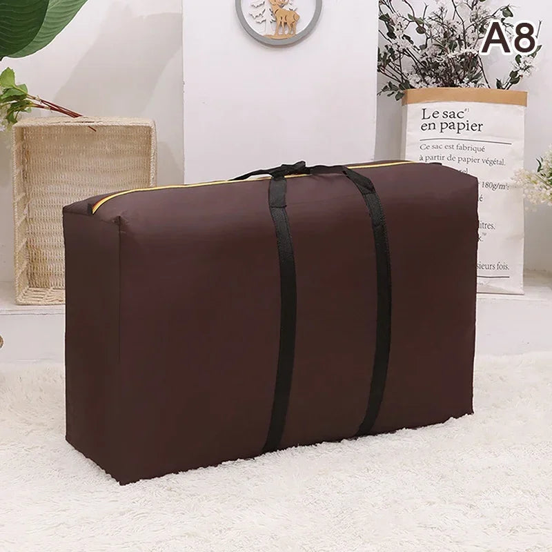 Unisex Large Capacity Luggage Bag Travel Clothes Storage Bags Zipper Oxford Weekend Bag Thin Portable Moving Luggage Bags