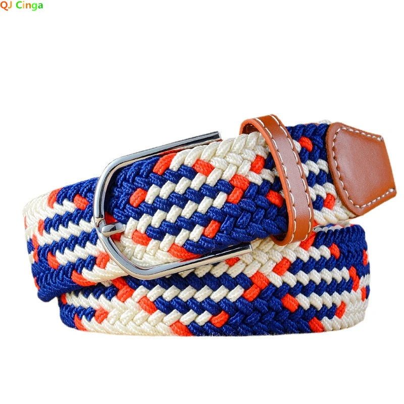 Stretch Woven Belt Unisex Canvas Belts Fashion Casual Student Belt Women Cinturon Male Waistband 105cm