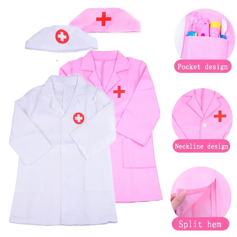 Doutor Pretend Play Puzzle Para Crianças, Brinquedo Interativo Educação Infantil, Roupas de Enfermeira, Presentes de Aniversário Para Crianças, Puzzle Pretend Play, TMZ