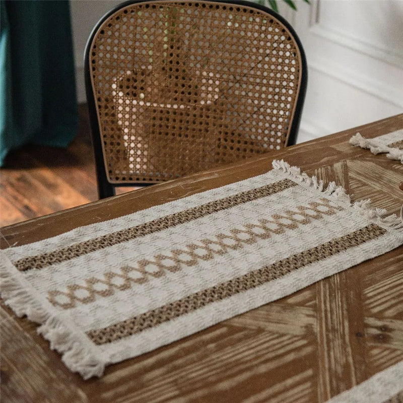Cotton Linen Placemats For Dinner Table Macrame Modern Accessory Kitchens Underplate Party Wedding Table Decor Place Mats Set