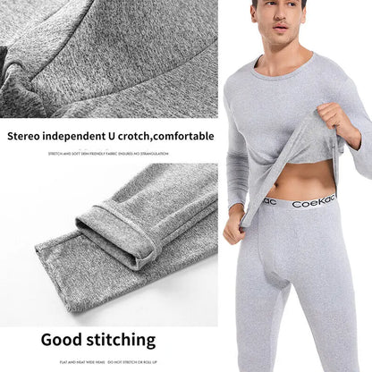 Thermal Underwear for Men Long Johns With Fleece Lined Set Set Cold Weather Winter Top Bottom