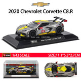 Bburago 1:43 Toyota GR Yaris Porsche Lamborghini SC63 Alloy Luxury Vehicle Diecast Pull Back Cars Model Toy Collection Gift