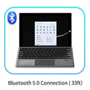 Teclado inalámbrico compatible con Bluetooth con panel táctil retroiluminado compatible con Surface Pro 3 4 5 6 7 Go 1 2 3 para viajes de negocios