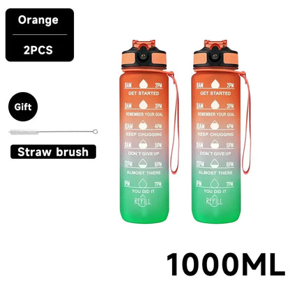 1 Liter Water Bottle Motivational Sport Water Bottle Leakproof Drinking Bottles Outdoor Travel Gym Fitness Jugs For Kitchen