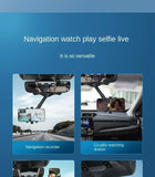 Rearview Mirror Phone Holder for Car, 360 Rotation Phone Mount, Stable Gripper Smartphone Navigation Bracket for iPhone Samsung Xiaomi