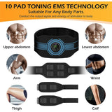 EMS Belt Massage Set Abdominal Fitness Device Intelligent Belt Full Body Muscle Stimulation Trainer USB Charging Version