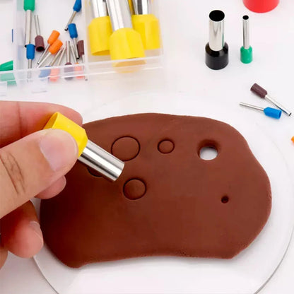 8/40pcs Mini Clay Cutters Earring Hole Hollow Round Cutter Pottery Tools Polymer Clay Tools Clay Extruder