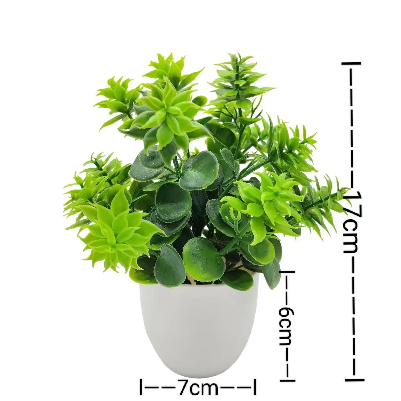 1pc Artificial Plants with Plastic Pots Perfect Greenery for Home Decorations, Office Desk, Living Room, and Bedroom Decoration