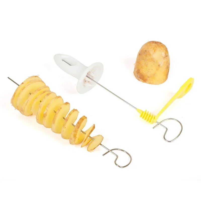 Spiral Potato Cutter Twisted Slice Potato Tower Whirlwind Potato Cut Diy Creative Fruit And Vegetable Spiral Slicer For Kitchen