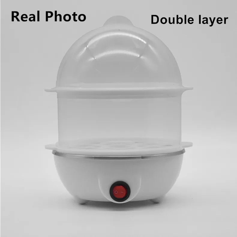 Multifunctional Electric Egg Boiler Single/Double Layer Egg Cooker 110V/220V Mini Steamer Poacher Kitchen Cooking Machine