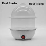 Multifunctional Electric Egg Boiler Single/Double Layer Egg Cooker 110V/220V Mini Steamer Poacher Kitchen Cooking Machine