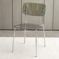 Modern Simple Household Transparent Dining Chair Backrest Single Person Leisure Net Red Table Plastic Chair Makeup Chairs  стул