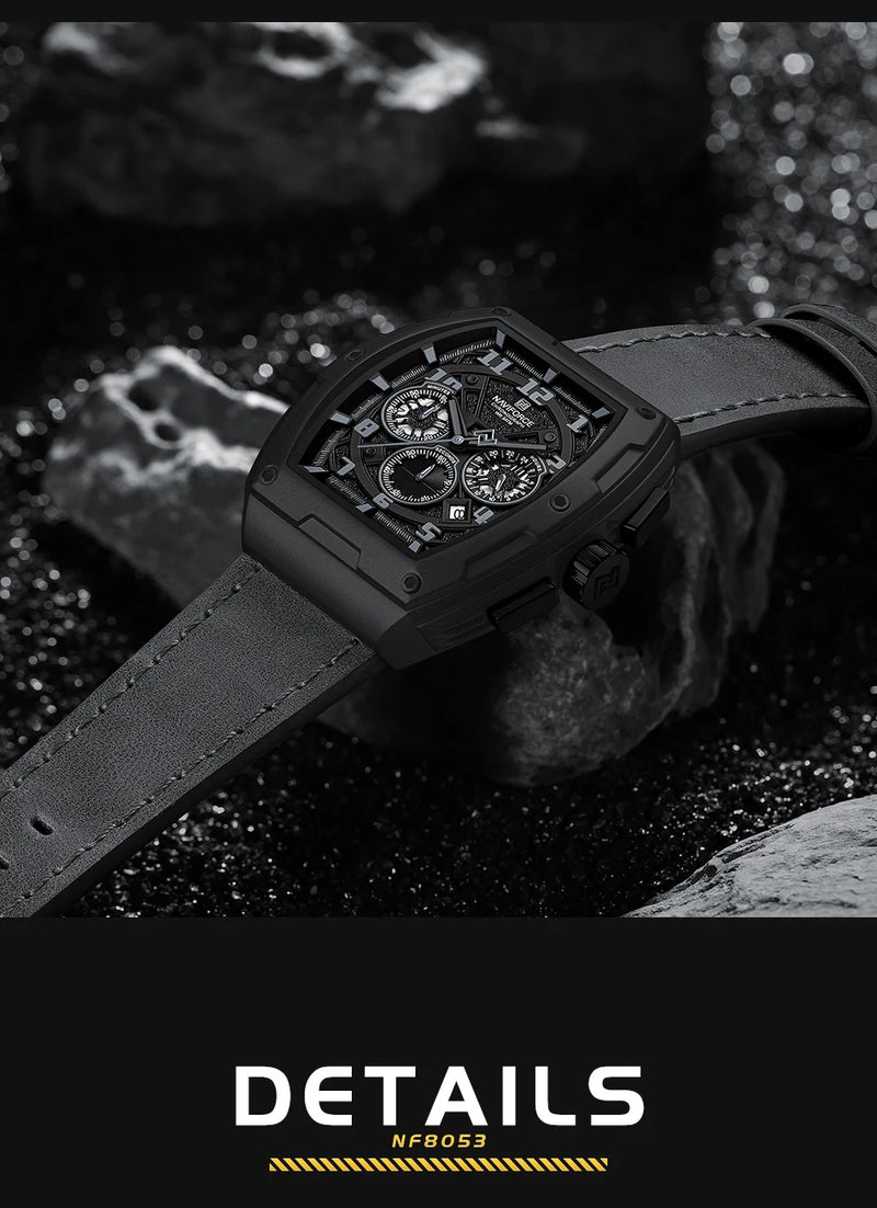 NAVIFORCE Luxury Brand Men Sports Watch Quartz 24 Hours Chronograph Waterproof Male Wristwatches Date Display Clock Reloj Hombre