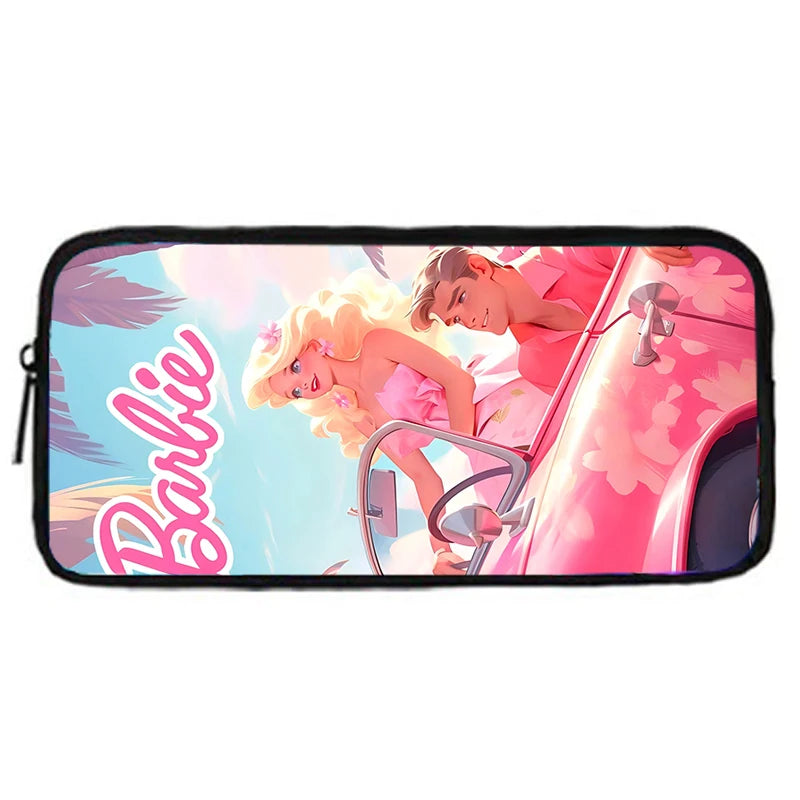 Cartoon Dolls 3 pcs set Child School Backpack with Lunch Bags Pencil Bags B-Barbies School Bags for Boys Girls Best Gift