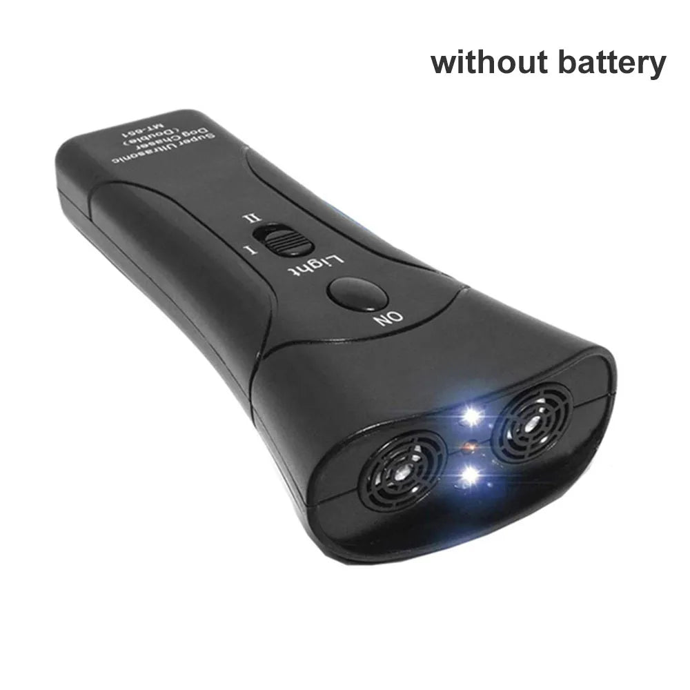 Ultrasonic Dog Chaser Stop Aggressive Animal Attacks Dog Repeller Stop Bark Device with LED Flashlight Pet Dog Training Tools