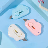 1 Piece Mini Pocket Cloud Art Utility Knife Box Knife Paper Cutter Craft Wrapping Refillable Blade Stationery