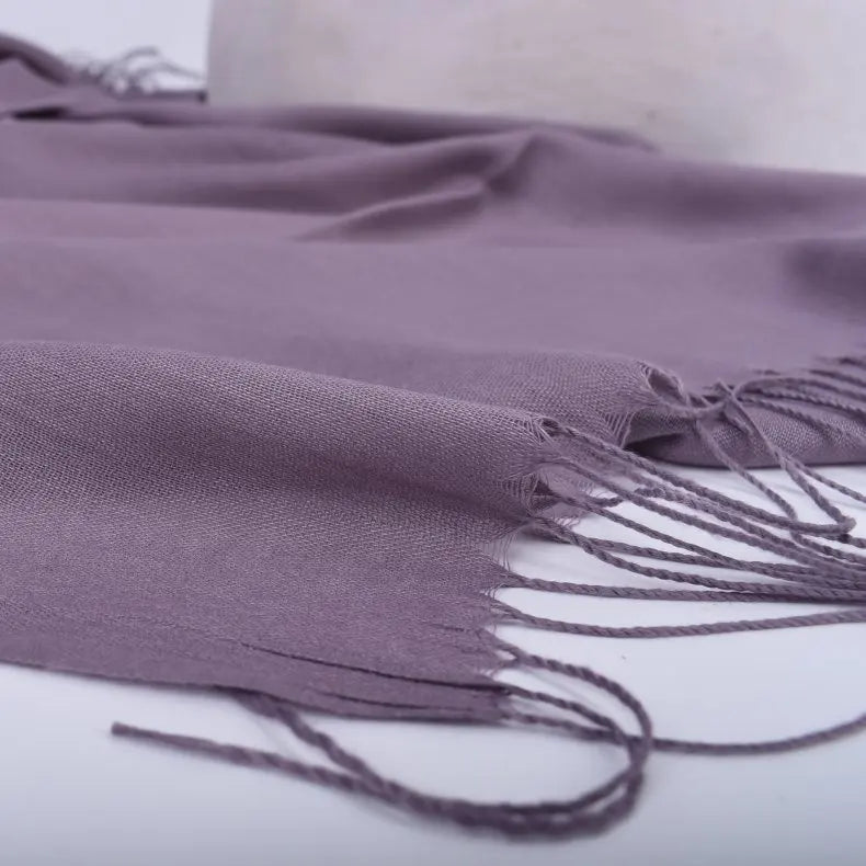 Bufandas de cuero en polvo para otoño e invierno, nuevas, de un solo color, al por mayor, para hombres y mujeres, 120 g, chal con diadema de un solo color.