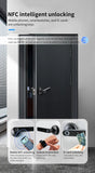 Tuya App Bluetooth Smart Fingerprint Door Lock Password Mechanical Key NFC Unlocking For Wooden Door Handle Lock IP54 Rainproof