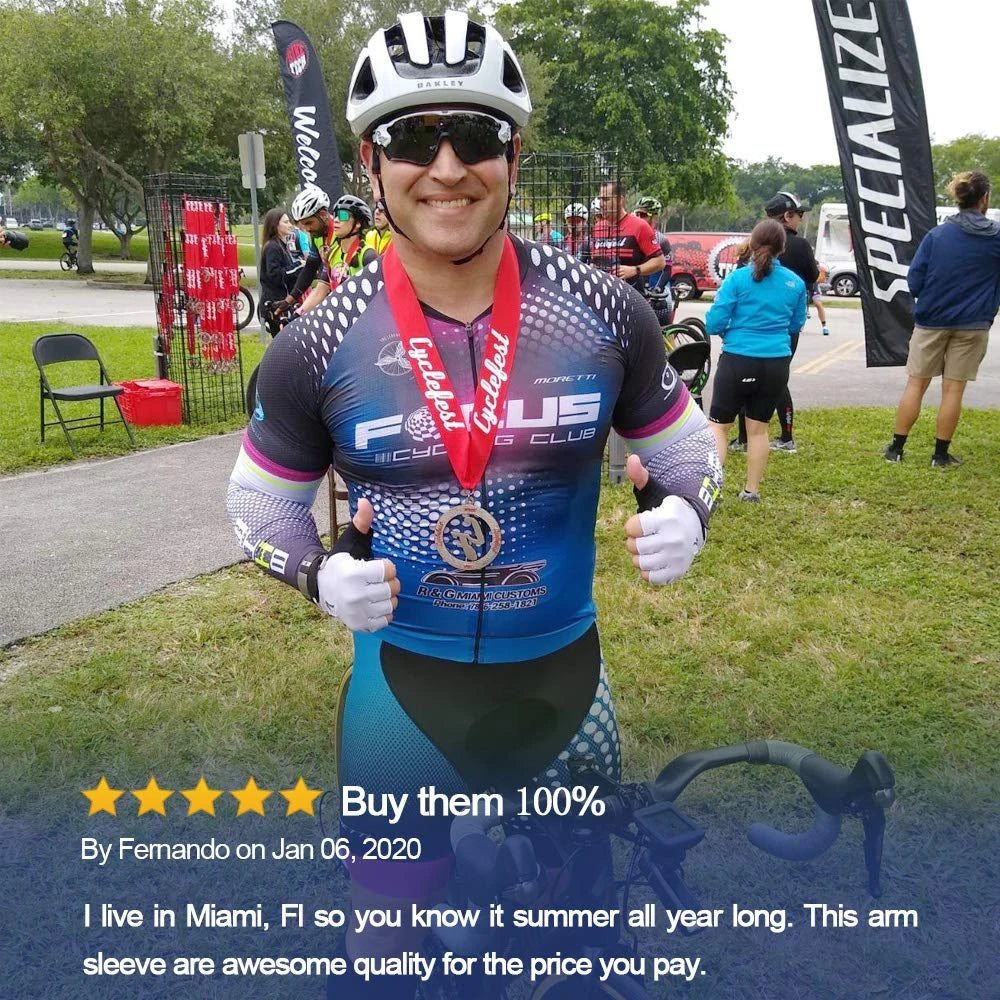 1 Pair Unisex Cycling Running Sports Sleeve Arm Cooling Sleeves UV Sun Protection Cuff Cover Protective Elastic Arm Sleeves New