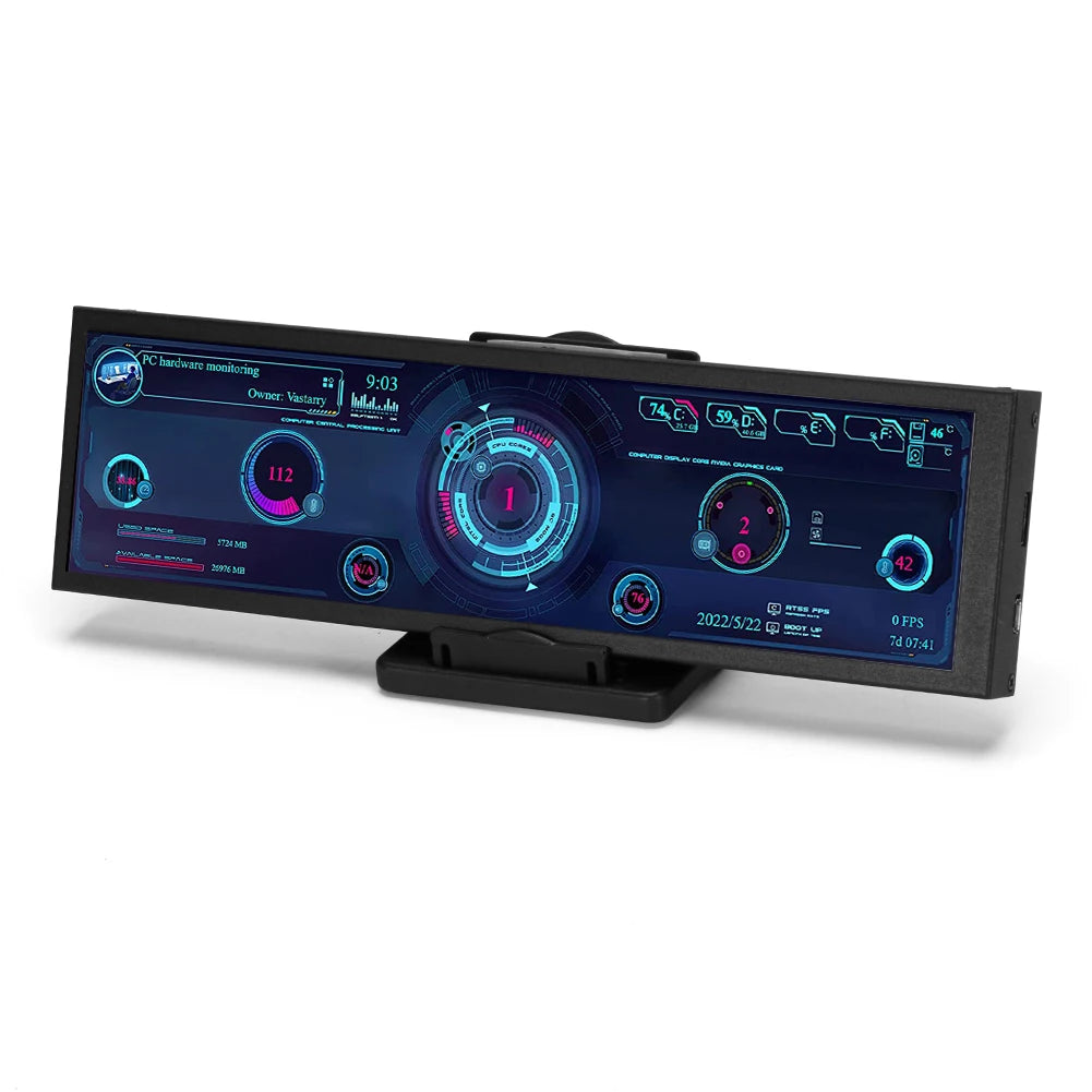 3/5/8.8inch IPS USB Secondary Screen HD-MI Computer CPU GPU RAM HDD SSD Monitor USB Sub Display 480X1920 For Raspberry Pi Linux