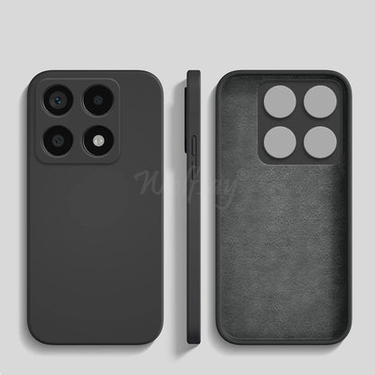 For Xiaomi 14T Pro Case Liquid Silicone Original Plain Rubber TPU Protector Case Xiaomi 14T Pro Cover TPU Shockproof Mi 14T Pro