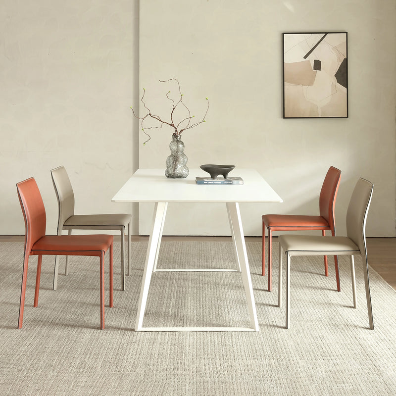 Stackable Household Dining Chairs Italian Style Minimalism Light Luxury Dining Chairs Makeup Backrest Cadeira Home Furniture