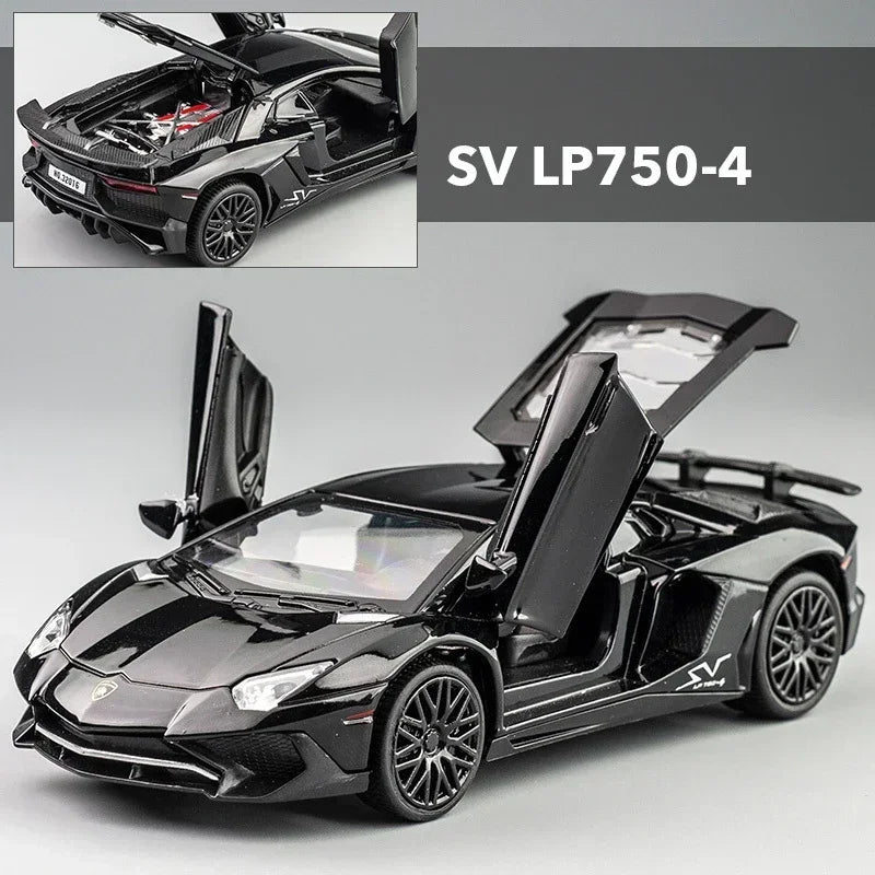 1:32 Lamborghinis LP770 LP750 Car Alloy Sports Car Model Diecast Sound Super Racing Lifting Tail Hot Car Wheel For Children Gift
