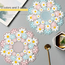 Round Daisy Heat Resistant Silicone Mat  Cup Coasters Insulation Non Slip Pot Holder Thicken Table Placemat Kitchen Accessories