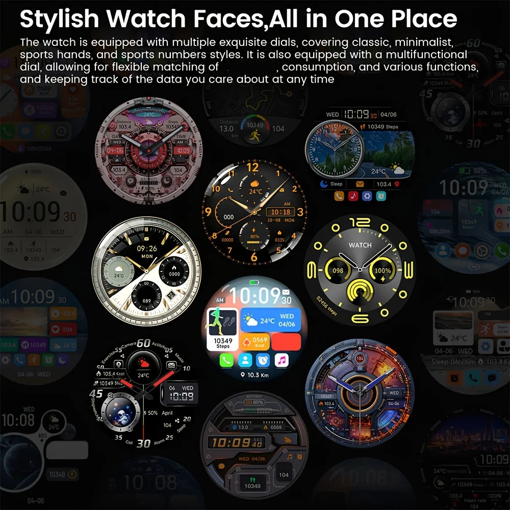 LAXASFIT 2026 New Smart Watch Bluetooth Calling Fitness Tracking Music Playback Health Monitor Smartwatch for Men Women