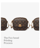 FOXER Women Small Shoulder Bag Fashion Monogram PVC Lady Crossbody Handbag with Adjustable Strap