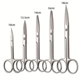 Instrumentos quirúrgicos de acero inoxidable con punta recta y curva, para suturar tejidos, tijeras, equipo médico de emergencia para campo.
