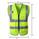 Chaleco reflectante de seguridad Unisex, multibolsillo, transpirable, uniforme Visible, tráfico, ferrocarril, mineros de carbón, carreras, correr, trabajo