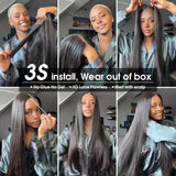 Peruca lace frontal gluseless cabeloliso HD - sem cola