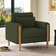 Modern armchair with thick cushions and a soft seat, suitable for reclining in the living room, office, or bedroom.