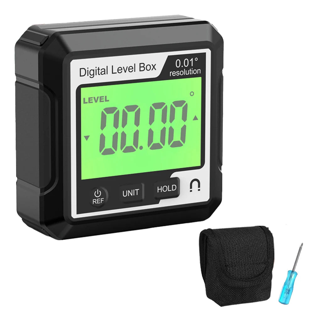 Digital Angle Gauge Level Angle Finder Magnetic Protractor Inclinometer Level Angle Finder with Magnes Backlight Measuring Tools