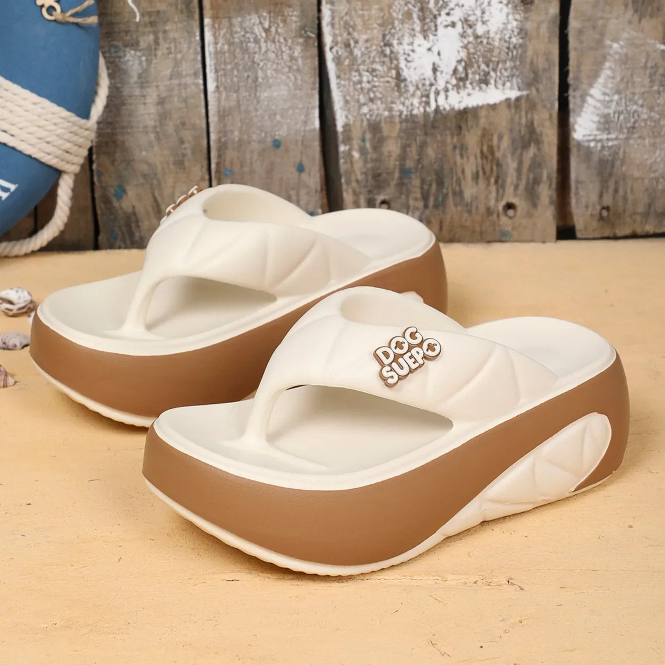 Sandalias de mujer 2024, nuevas sandalias de moda de verano, cómodas, informales, de diseño, con plataforma para playa y exteriores.