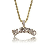Bing Iced Out XO Colar Pingente de letra de zircônia cúbica para homens e mulheres Hip Hop Street Rock Rap Party Jewelry