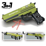 Technical Building Blocks Toys Gun Scorpion Uziel Submachine Magnum Eagle USP Pistol WW2 Military SWAT Weapon Model For Children