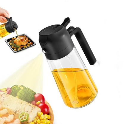 2 em 1 garrafa de spray de óleo de plástico cozinha churrasco cozinhar dispensador de azeite frasco de óleo cozimento vinagre molho soja spray recipiente
