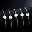 925 Sterling Silver Anklet for Men Women 26 Letters Alphabet Chain Bracelets Wedding Party Personality Jewelry Lady Gift 