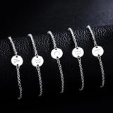 925 Sterling Silver Anklet for Men Women 26 Letters Alphabet Chain Bracelets Wedding Party Personality Jewelry Lady Gift 