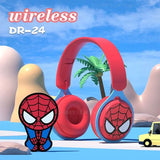 Auriculares inalámbricos Bluetooth Disney Marvel Y08 plegables con sonido envolvente HIFI para ordenador portátil, para niños, dibujos animados de anime