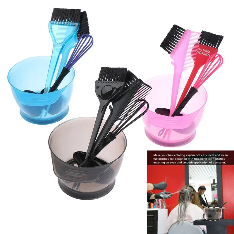 1 Set Hair Dye Color Mixer Hairstyle Hairdressing Styling Accessorie Brush Bowl Set With Ear Caps Dye